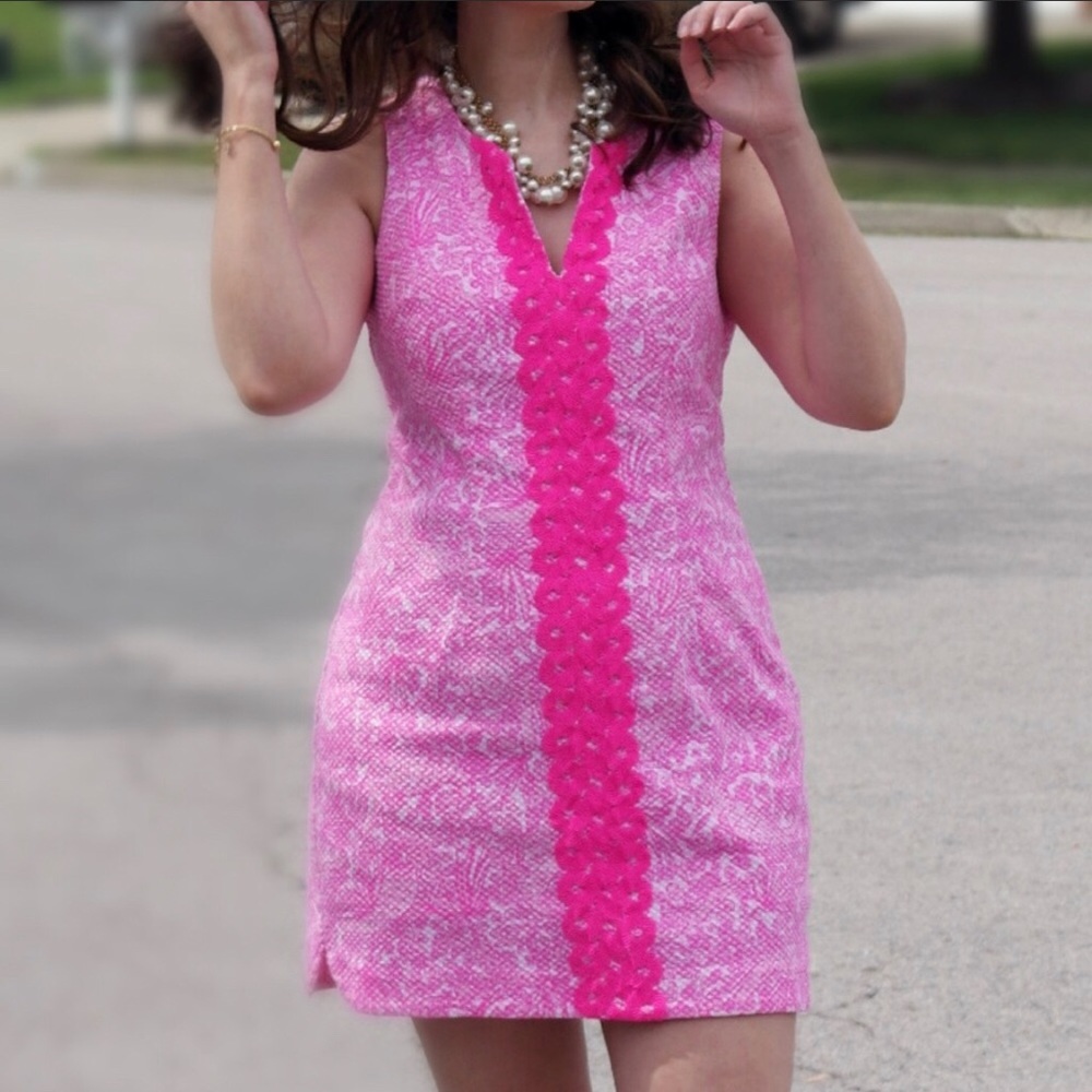 Lilly Pulitzer See Ya Later Pink Shift Mini Dress